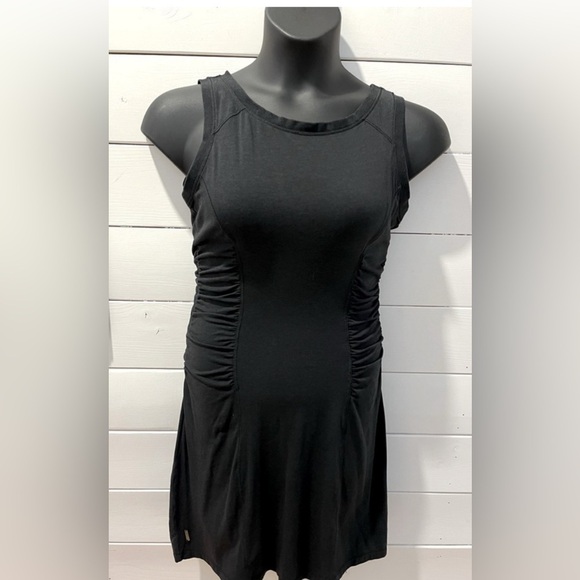 LOLË Black Sleeveless waist Ruched Dress size M - Picture 1 of 10